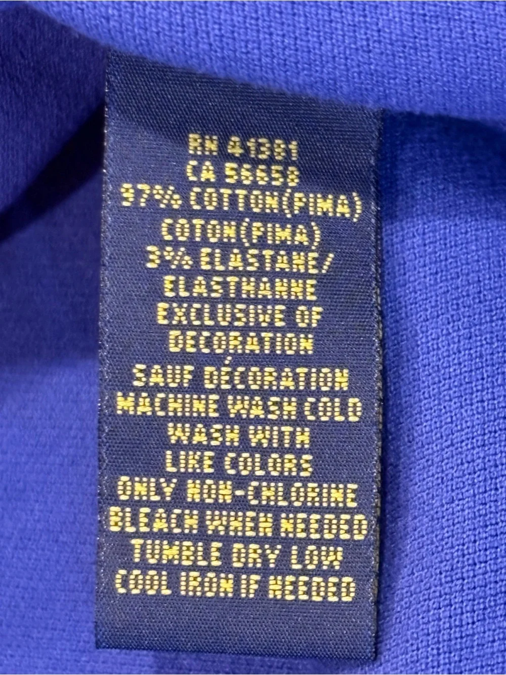 Polo Ralph Lauren Royal Blue Polo with Orange Pony M
